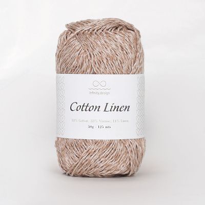 Infinity Design Cotton Linen (3042 CAFE AU LAIT) 53% хлопок, 33% вискоза, 14%  лен 50 гр/125 м